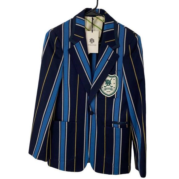 NWT Banana Republic Athletics Stripe Clubhouse Blazer XXS Academia Preppy - Picture 2 of 8